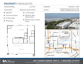 1115 Research Dr, Redlands, CA for lease Floor Plan- Image 1 of 2