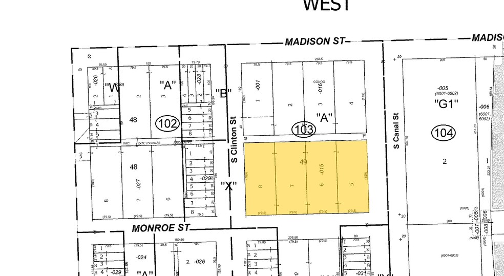 500 West Monroe St, Chicago, IL for lease - Plat Map - Image 1 of 2