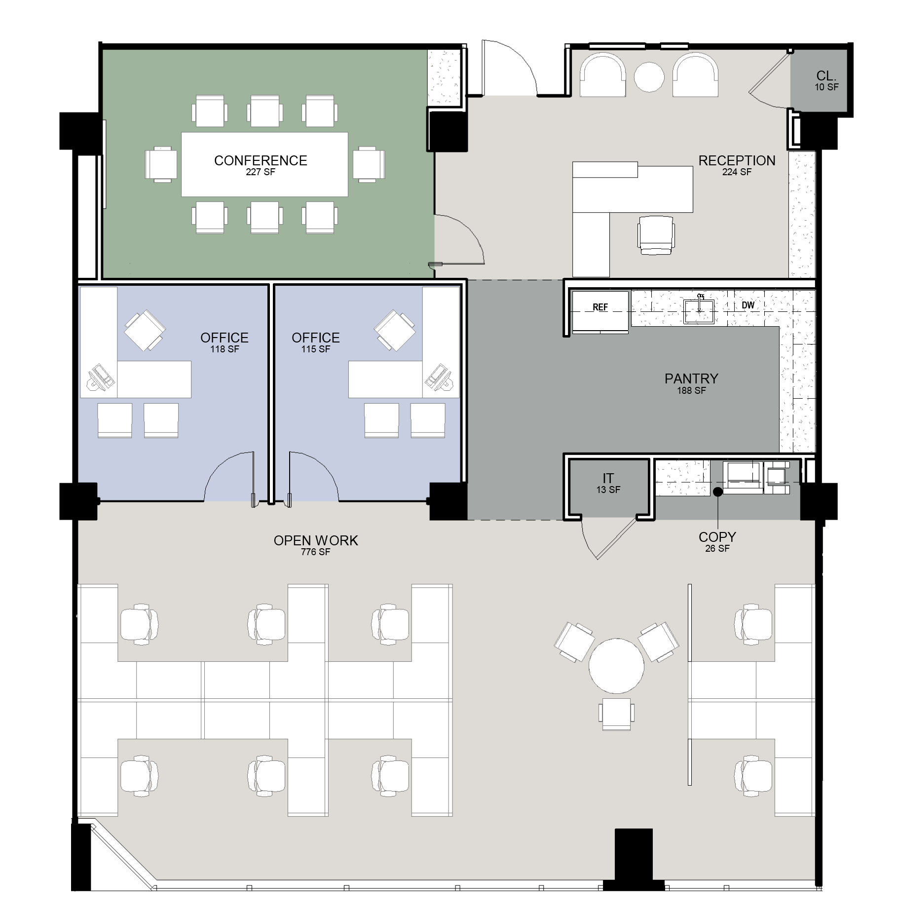 1667 K St NW, Washington, DC for lease Floor Plan- Image 1 of 1