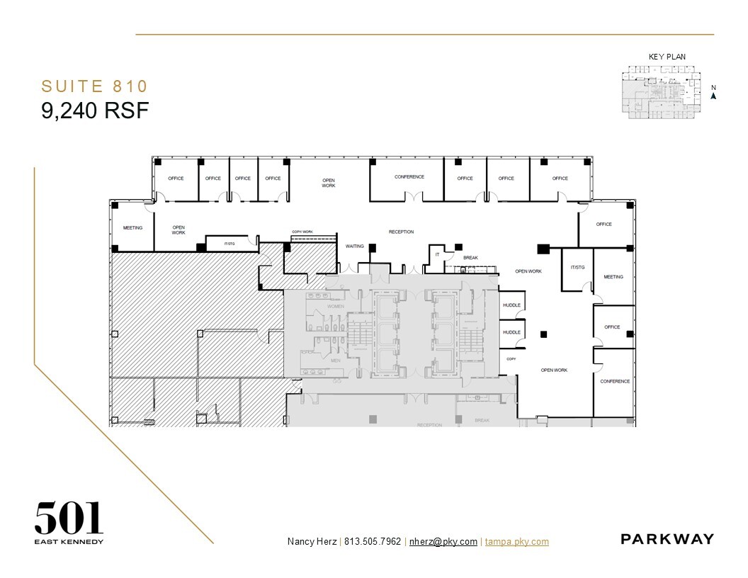 501 E Kennedy Blvd, Tampa, FL for lease Floor Plan- Image 1 of 2