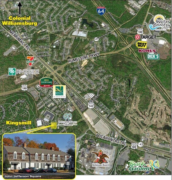 161-A John Jefferson Rd, Williamsburg, VA for lease - Aerial - Image 2 of 3