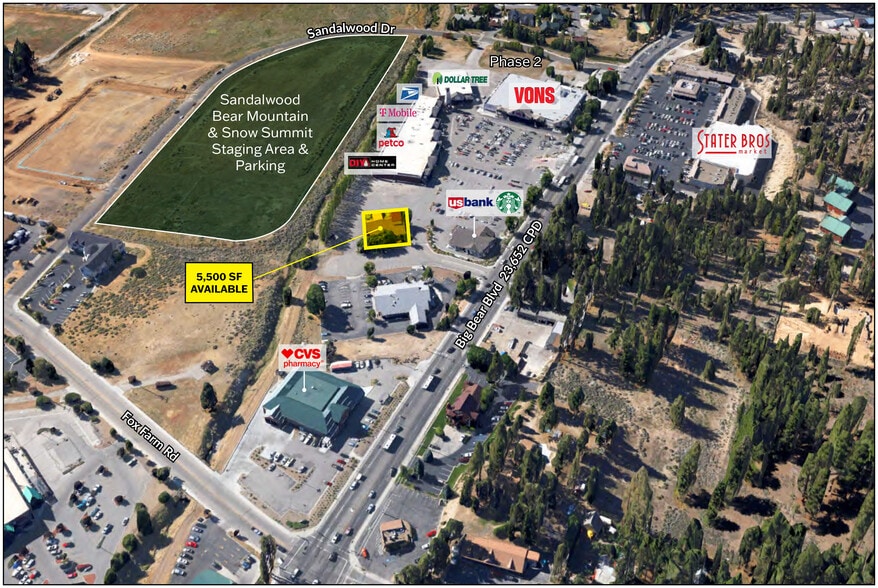 42170 Big Bear Blvd, Big Bear Lake, CA for lease - Aerial - Image 3 of 10