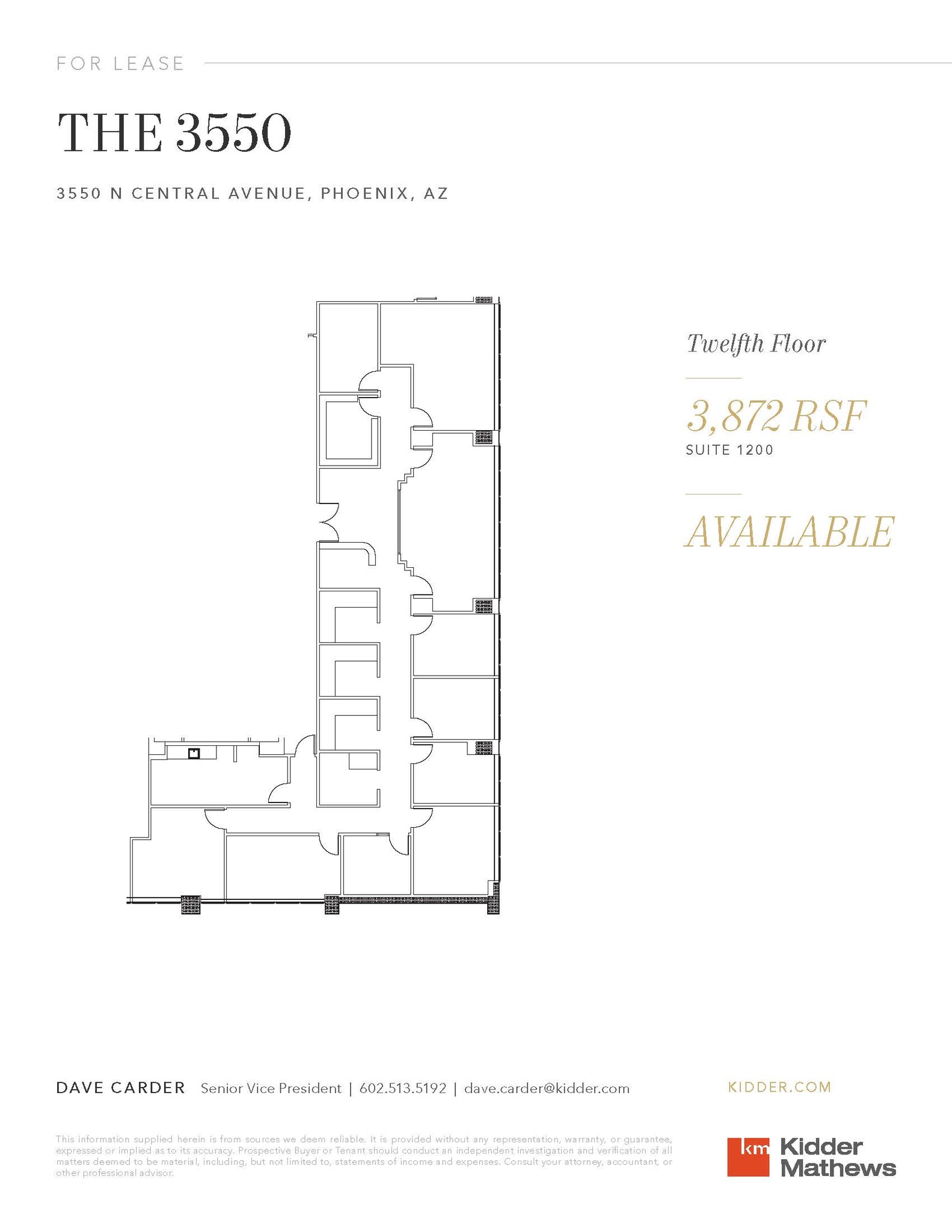 3550 N Central Ave, Phoenix, AZ for lease Floor Plan- Image 1 of 1