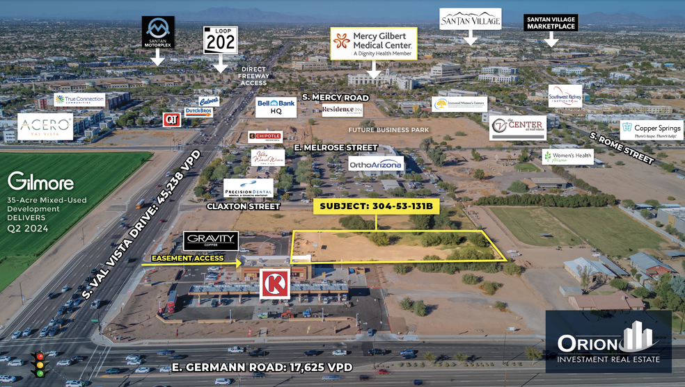 3941 Val Vista Dr, Gilbert, AZ for sale - Aerial - Image 1 of 5