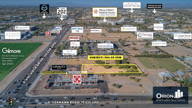 3941 Val Vista Dr, Gilbert, AZ - aerial  map view - Image1