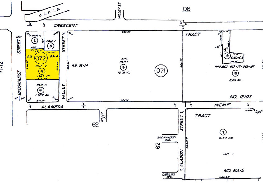 520 N Brookhurst St, Anaheim, CA for lease - Plat Map - Image 3 of 3