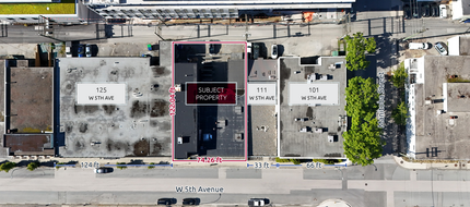 117 W 5th Ave, Vancouver, BC - aerial  map view