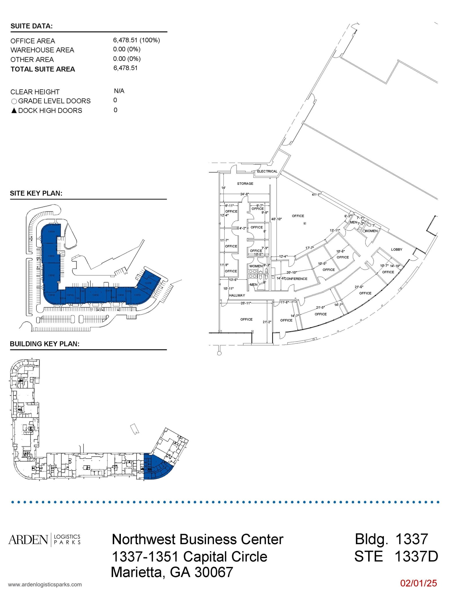 1335 Capital Circle, Marietta, GA for lease Floor Plan- Image 1 of 1
