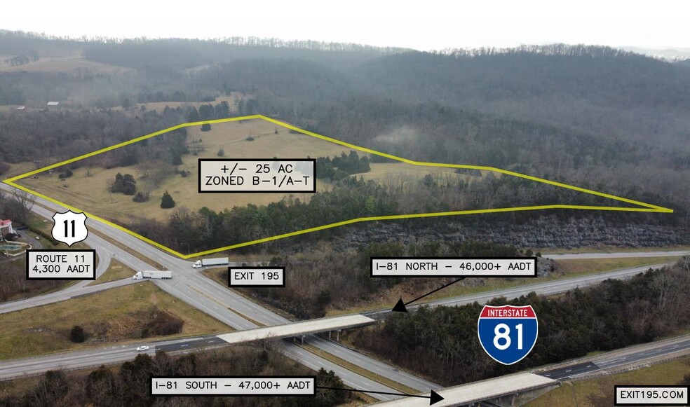 Interstate 81 Exit 195, Lexington, VA for sale - Aerial - Image 2 of 3