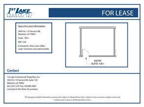 3945 N I-10 Service Rd, Metairie, LA for lease Floor Plan- Image 1 of 1