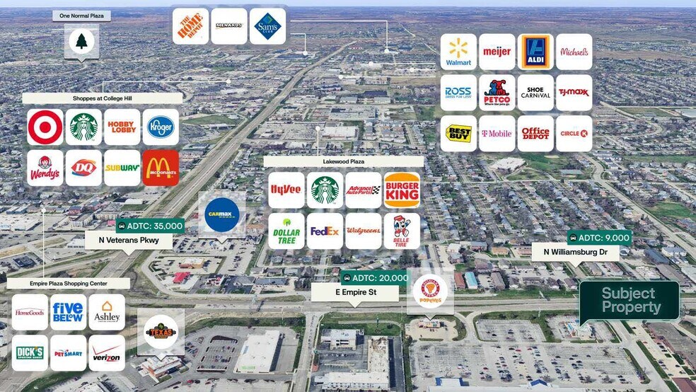 2109 E Empire St, Bloomington, IL for sale - Aerial - Image 2 of 3