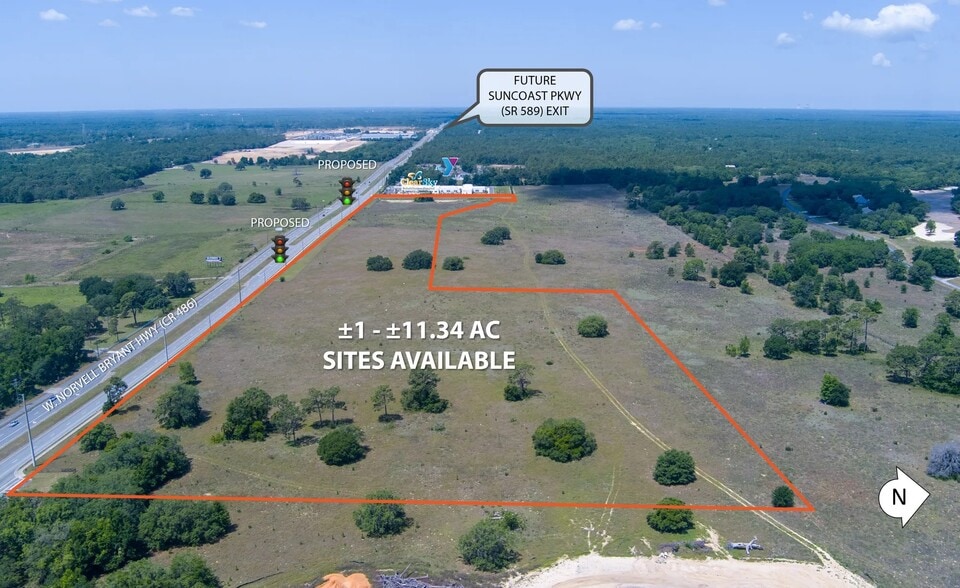 0 W Norvell Bryant Hwy, Lecanto, FL for lease - Aerial - Image 2 of 5