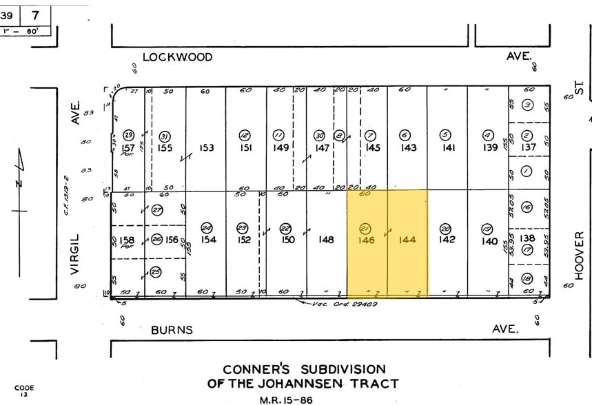 4221 Burns Ave, Los Angeles, CA for sale - Plat Map - Image 2 of 6