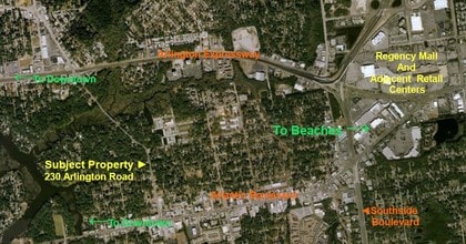 230 Arlington Rd, Jacksonville, FL - AERIAL map view