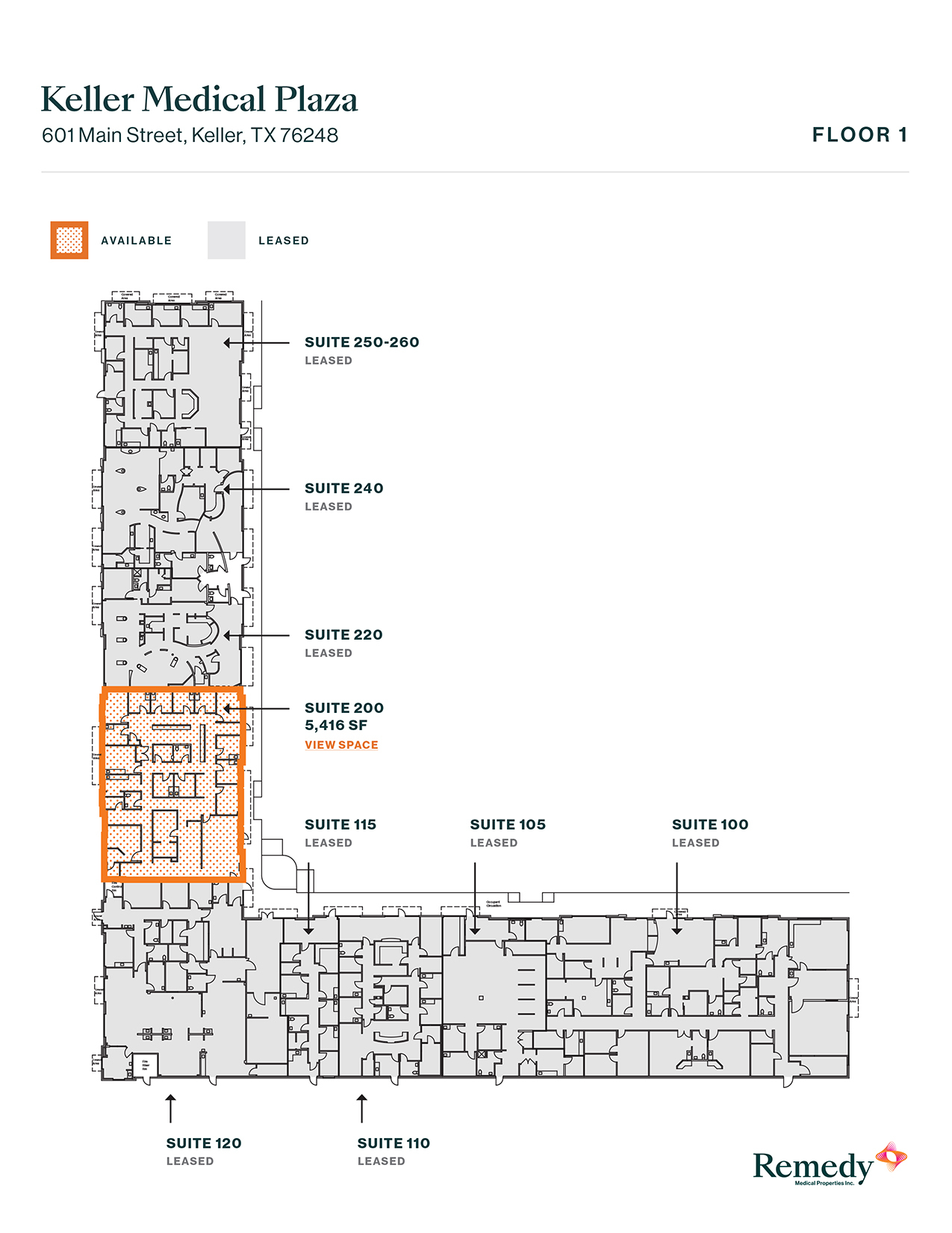 601 S Main St, Keller, TX for lease Floor Plan- Image 1 of 9