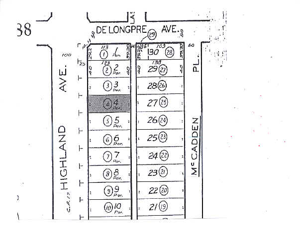 1344 N Highland Ave, Hollywood, CA for lease - Plat Map - Image 3 of 5