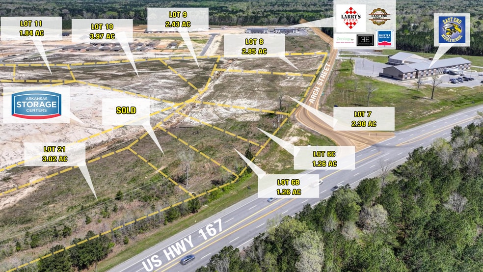 US 167 & Arch Street Pike, Hensley, AR for sale - Building Photo - Image 2 of 35