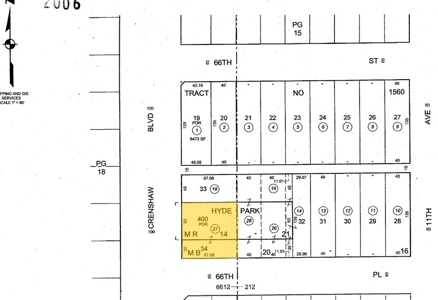 6622-6630 Crenshaw Blvd, Los Angeles, CA for sale - Plat Map - Image 1 of 1