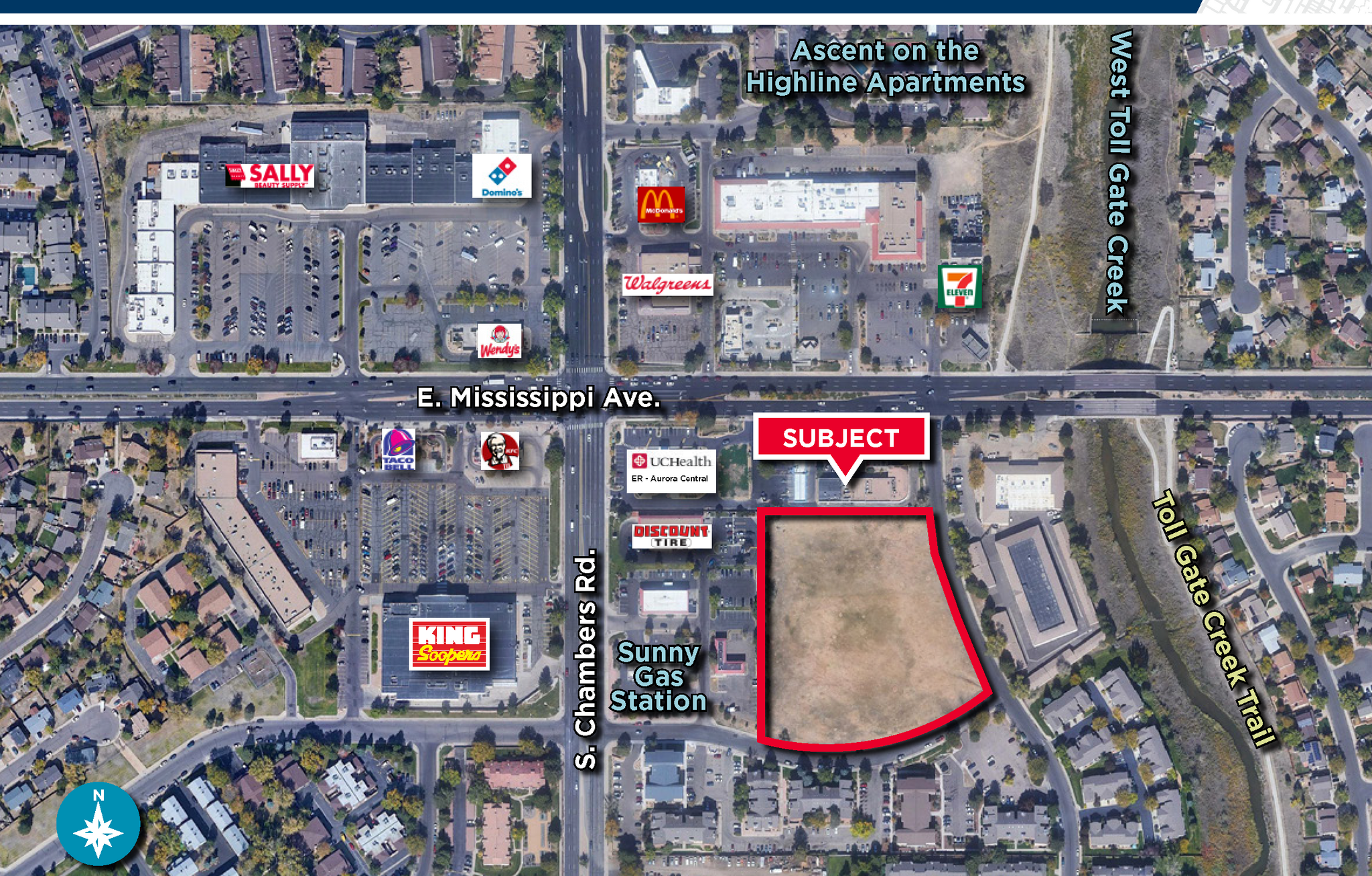 NWC S. Idalia St & E. Arizona Ave. ave, Aurora, CO for sale Aerial- Image 1 of 2