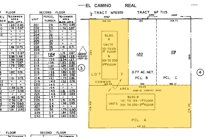 4962 El Camino Real, Los Altos, CA for lease - Plat Map - Image 2 of 16