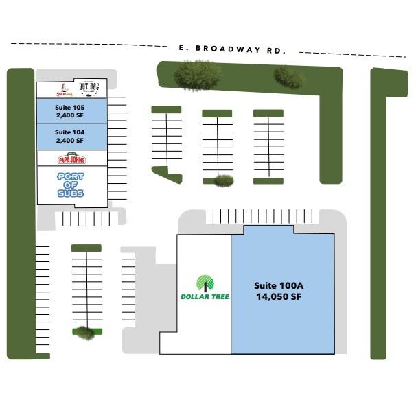 4645 E Broadway Rd, Phoenix, AZ for lease - Site Plan - Image 1 of 10