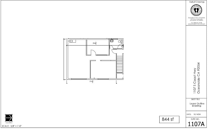1105-1107 S Coast Hwy, Oceanside, CA for lease Floor Plan- Image 1 of 1