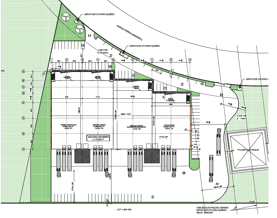 Av Pierre-Dansereau, Salaberry-de-valleyfield, QC for lease Site Plan- Image 1 of 2
