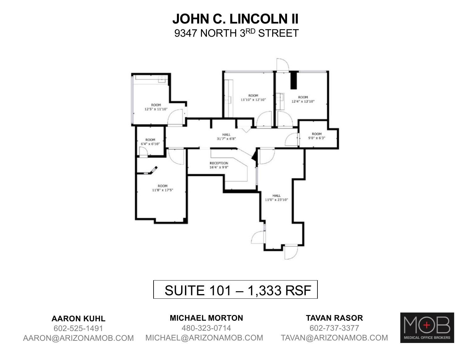 9327 N 3rd St, Phoenix, AZ for lease Floor Plan- Image 1 of 1