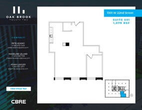 1301 W 22nd St, Oak Brook, IL for lease Floor Plan- Image 1 of 1
