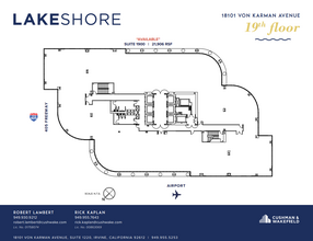 18101 Von Karman Ave, Irvine, CA for lease Floor Plan- Image 2 of 5