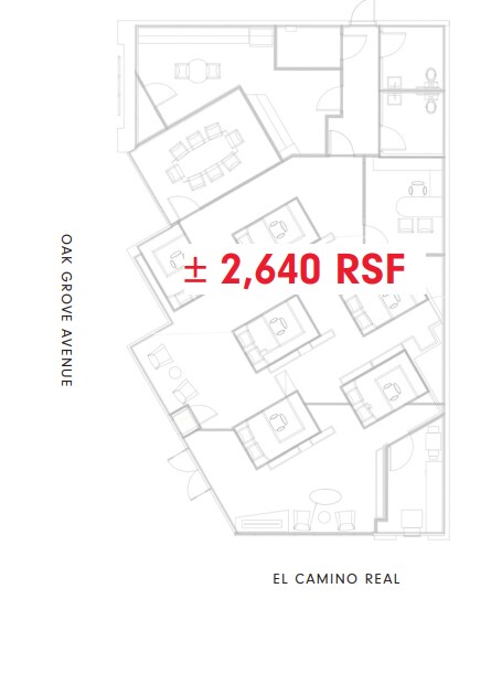 1215 El Camino Real, Menlo Park, CA for lease Floor Plan- Image 1 of 1