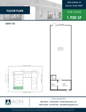 2540 Glenda Ln, Dallas, TX for lease Floor Plan- Image 1 of 2