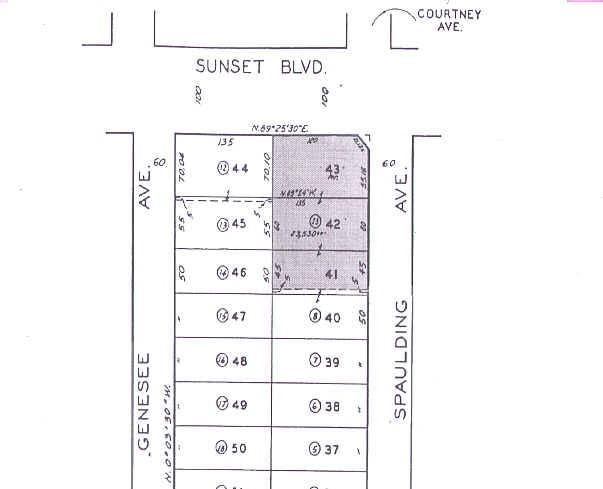 7700 W Sunset Blvd, Los Angeles, CA for lease - Plat Map - Image 3 of 3