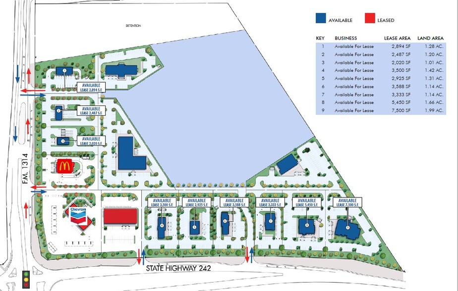 Prime Square - Conroe, Texas, Conroe, TX for lease - Site Plan - Image 1 of 2