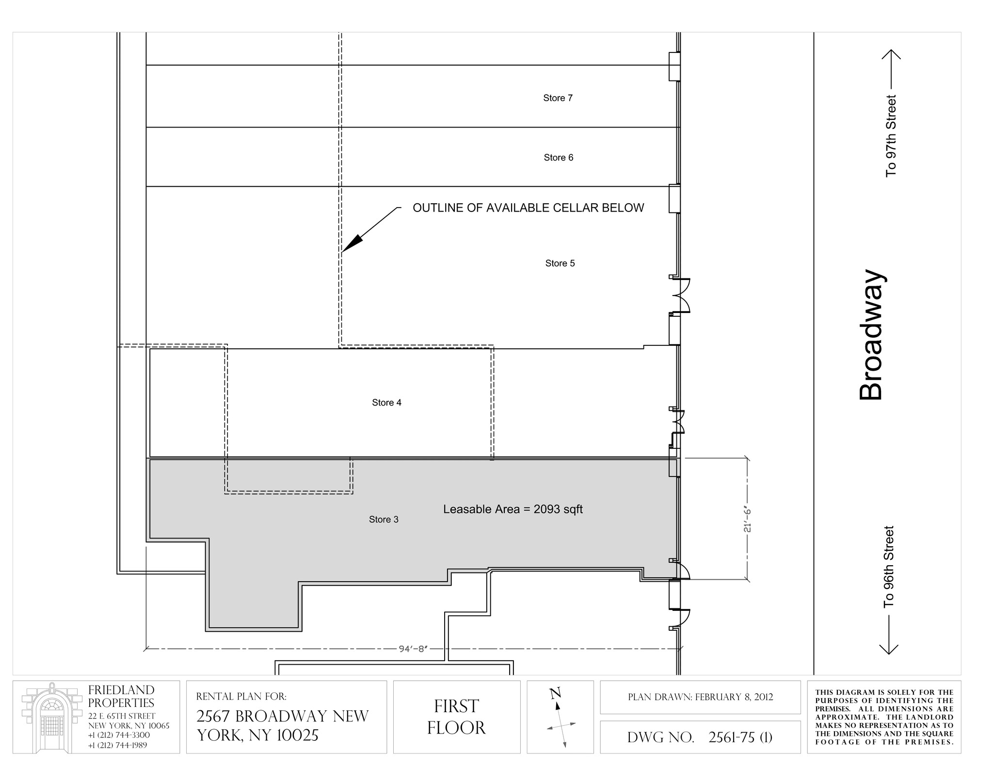 2565 Broadway, New York, NY for lease Site Plan- Image 1 of 1