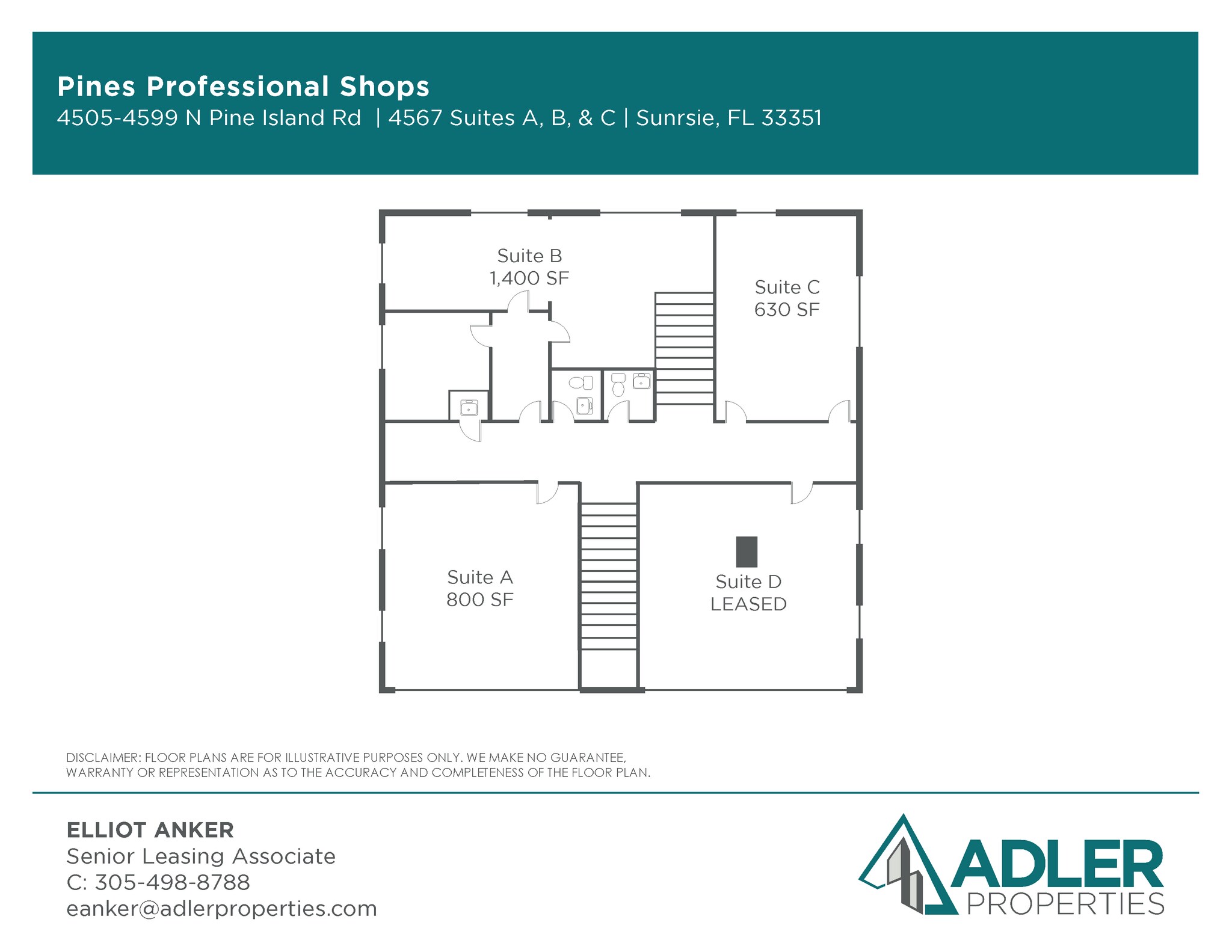 4505-4599 N Pine Island Rd, Sunrise, FL for lease Floor Plan- Image 1 of 7