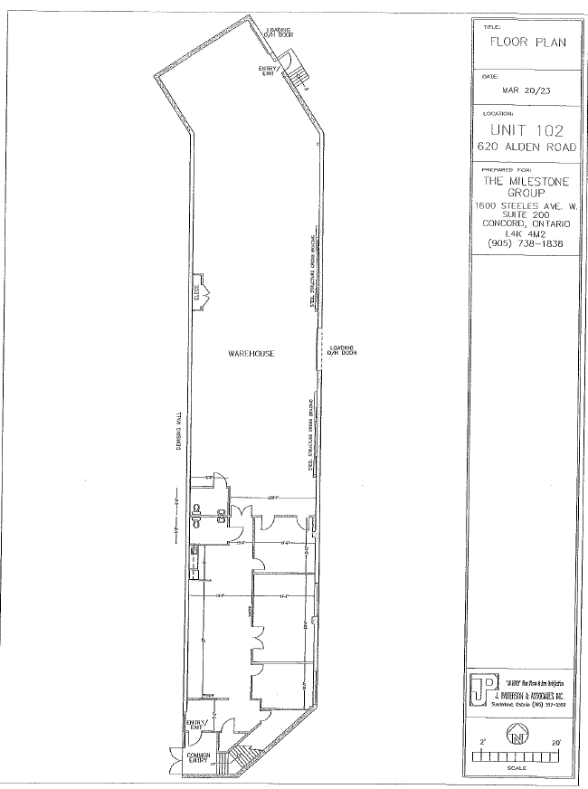 620 Alden Rd, Markham, ON for lease Floor Plan- Image 1 of 1