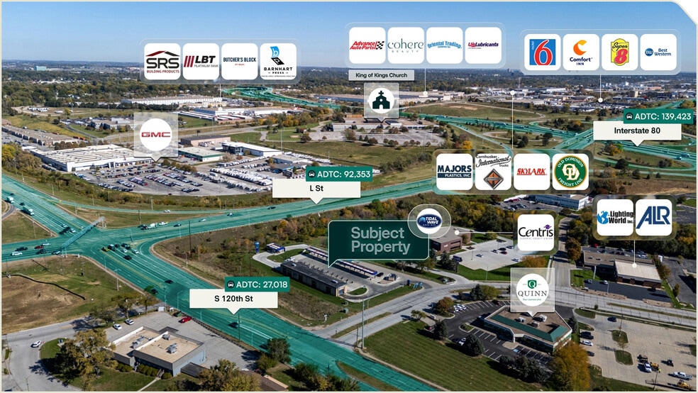 11910 M St, Omaha, NE for sale - Aerial - Image 2 of 3