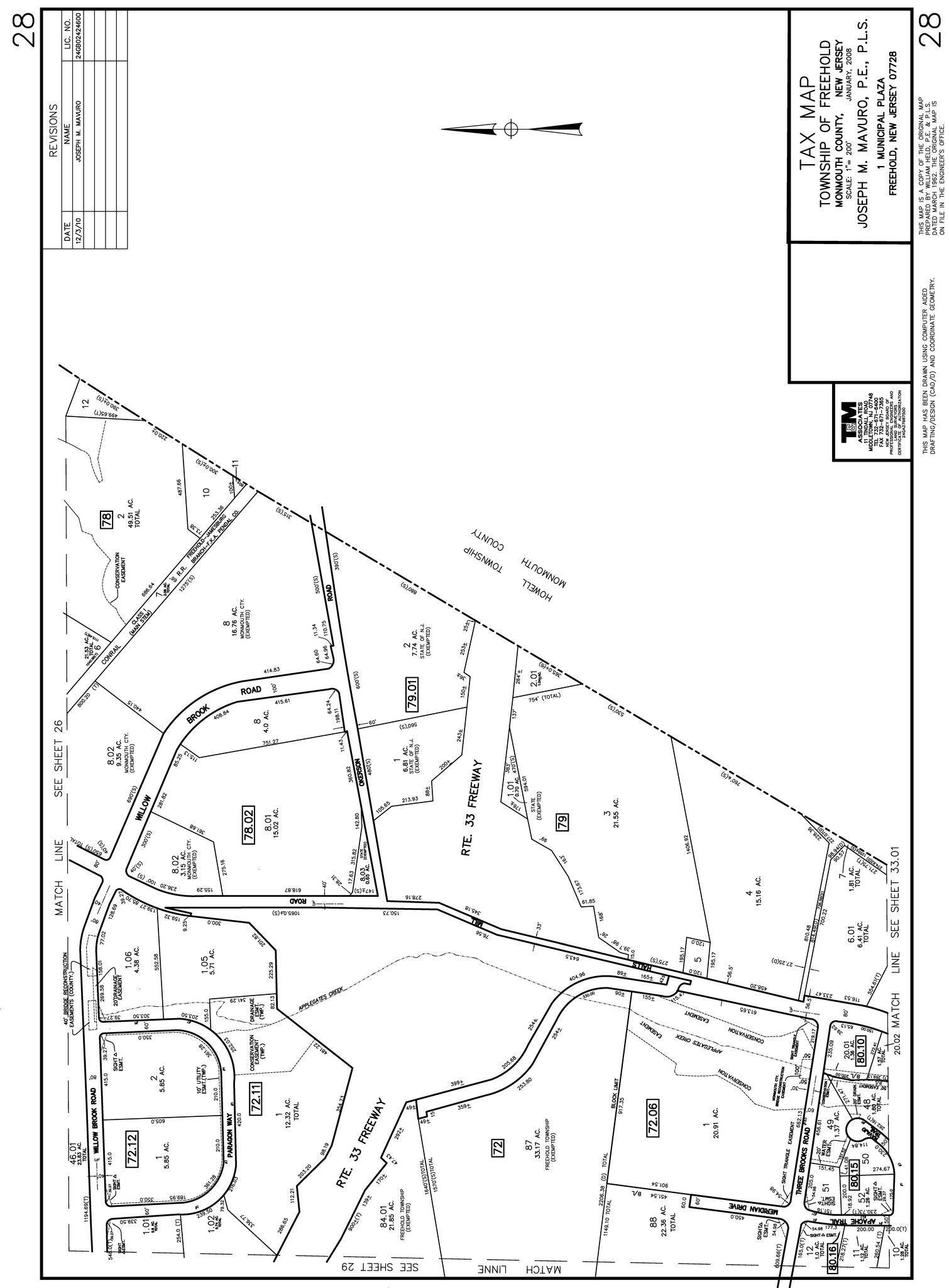 183 Three Brooks Rd, Freehold, NJ for lease Plat Map- Image 1 of 2