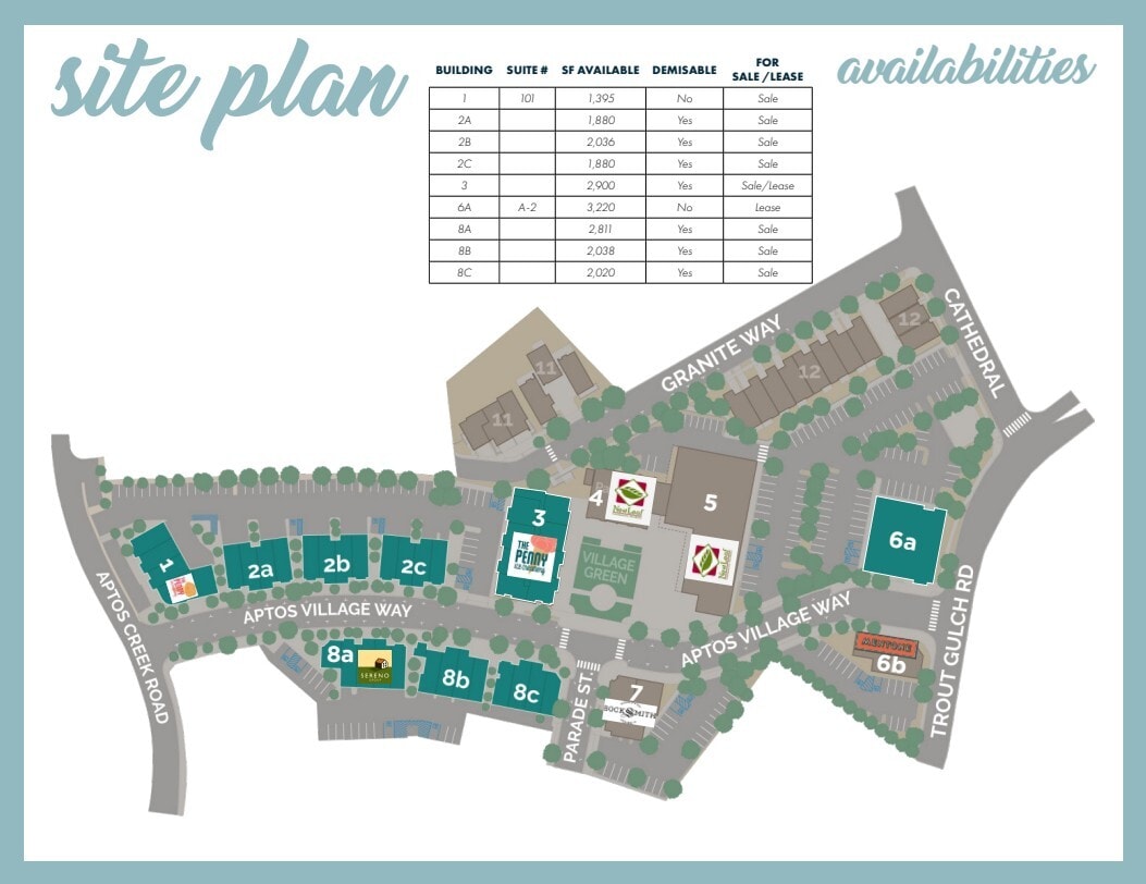 Aptos Village, Aptos, CA for lease Site Plan- Image 1 of 2