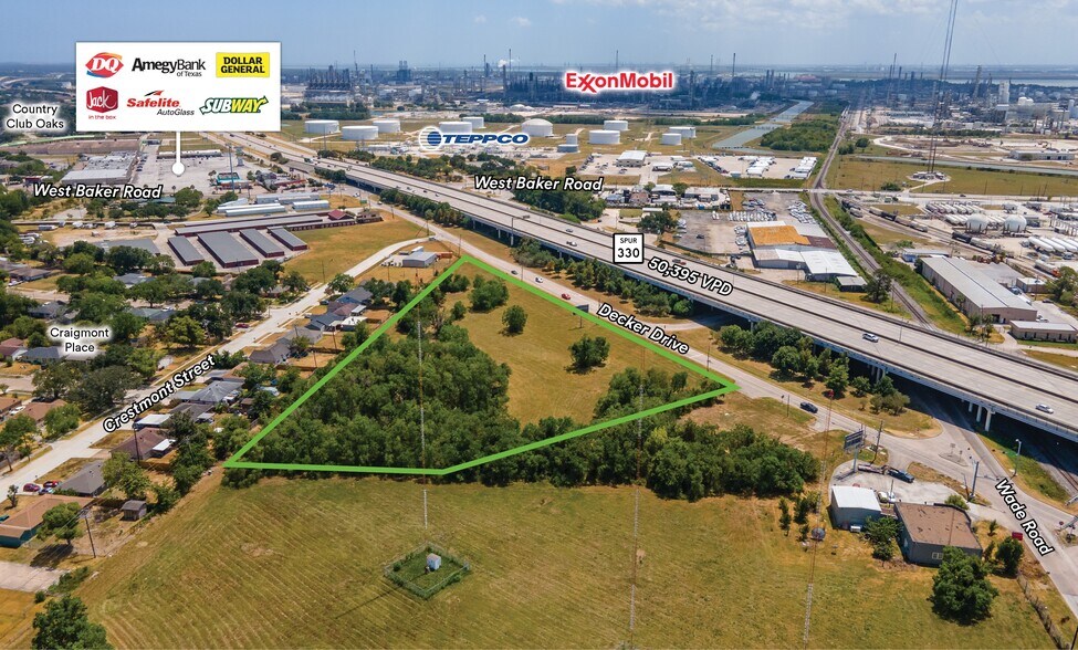 Decker Dr, Baytown, TX for lease - Aerial - Image 1 of 6