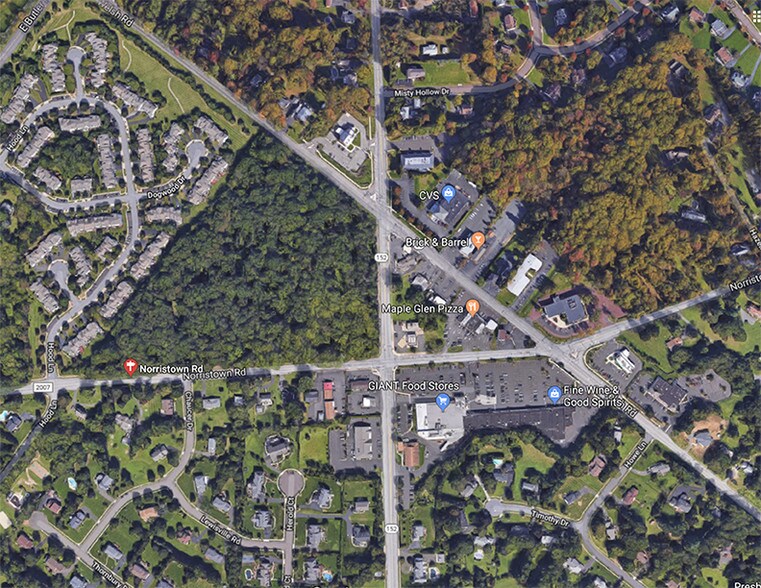 Limekiln Pike & Norristown Road, Maple Glen, PA for sale - Aerial - Image 1 of 1