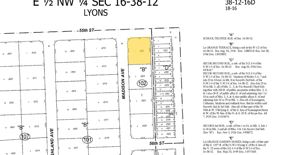 10050 W 55th St, Countryside, IL for sale - Plat Map - Image 2 of 21