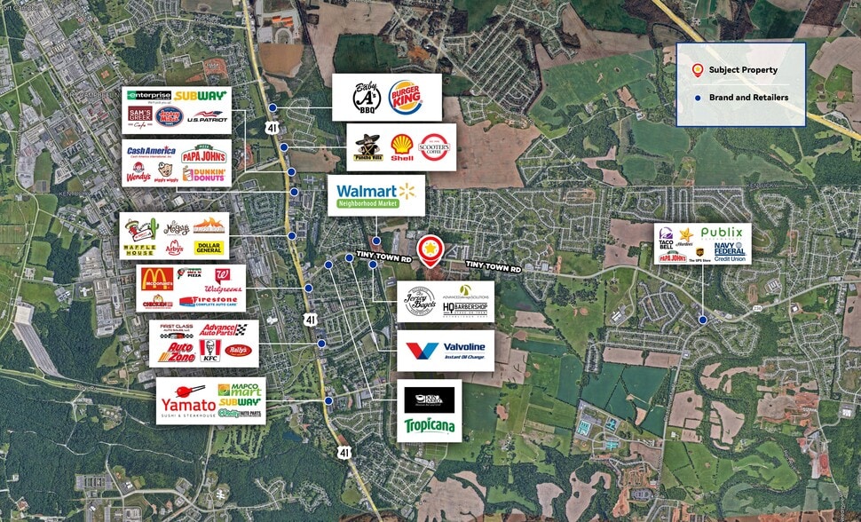 605 Tiny Town Rd, Clarksville, TN for lease - Aerial - Image 3 of 3