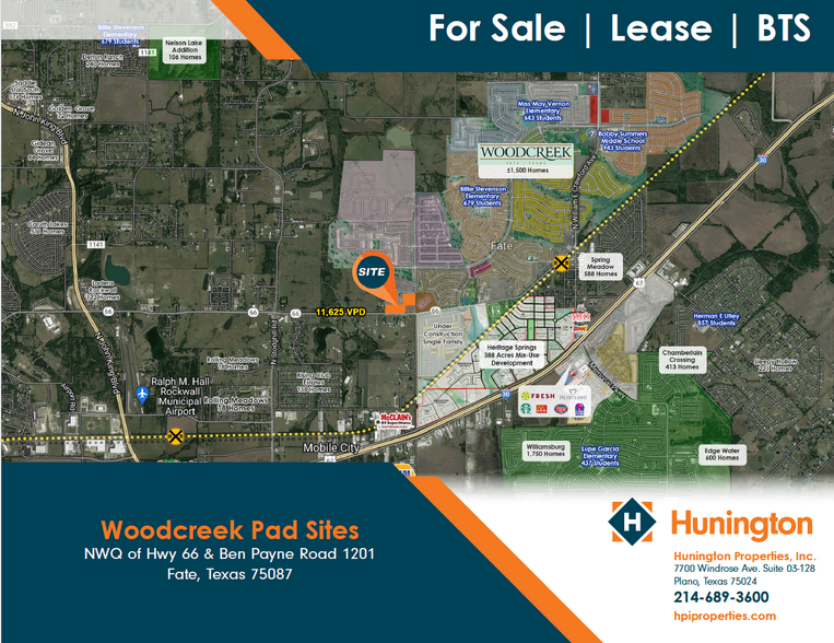 NWQ of Hwy 66 & Ben Payne Rd 1201, Rockwall, TX for sale - Building Photo - Image 1 of 1