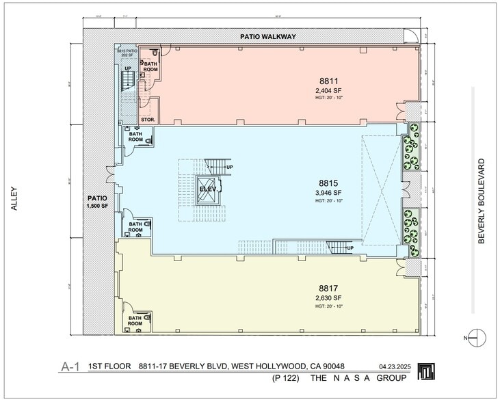 8815-8817 Beverly Blvd, West Hollywood, CA for lease - Floor Plan - Image 2 of 3