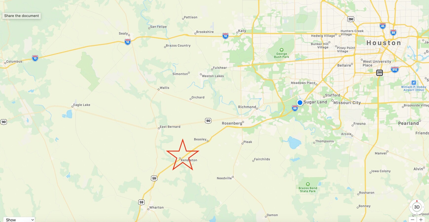 1 Highway 59, Kendleton, TX 77451