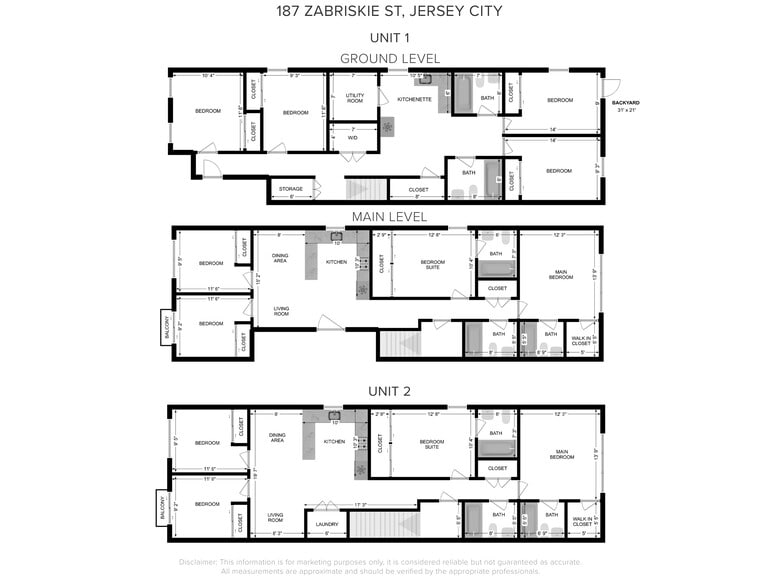 187 Zabriskie St, Jersey City, NJ for sale - Floor Plan - Image 2 of 30