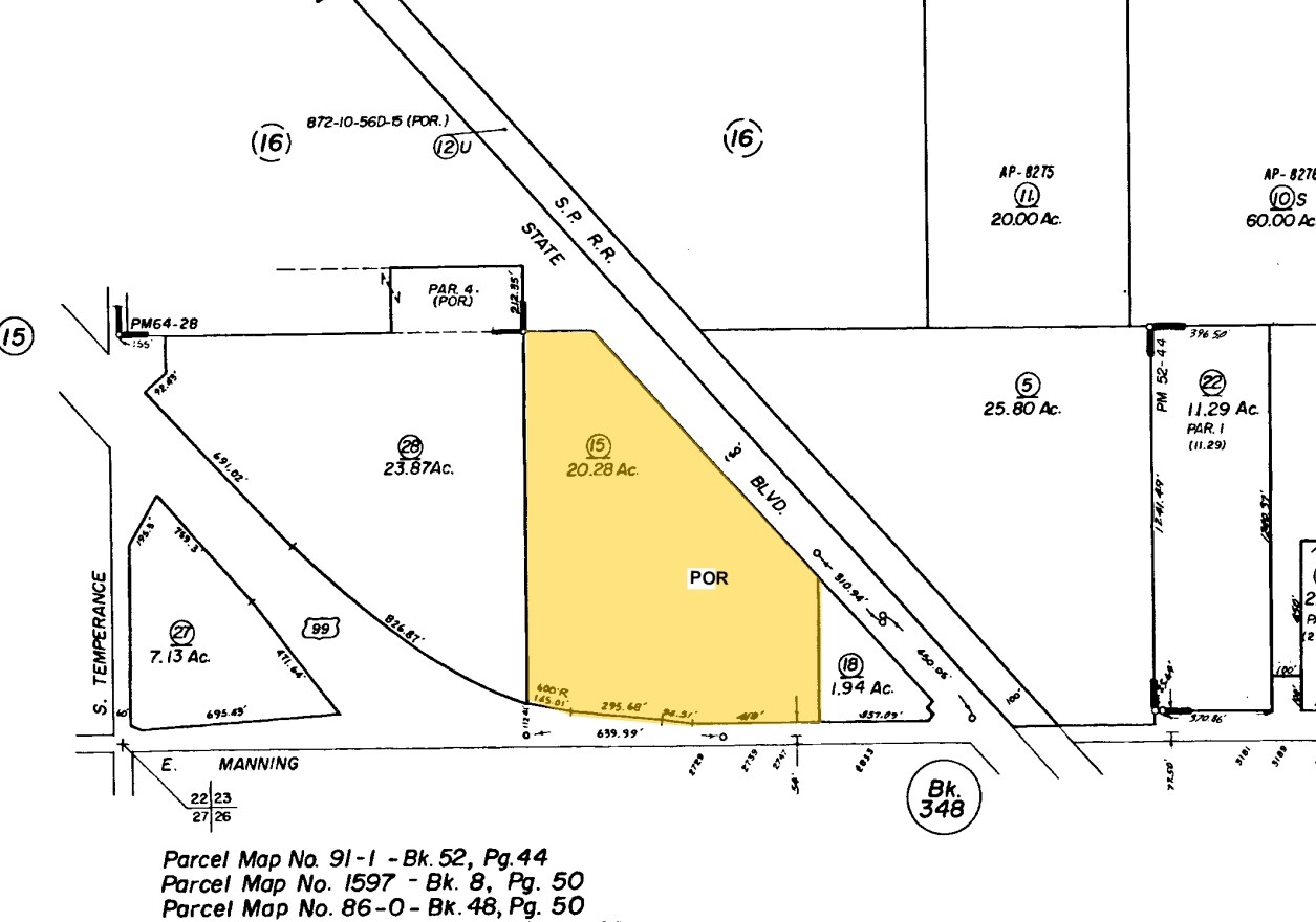 E Manning Ave, Fowler, CA for sale Plat Map- Image 1 of 1