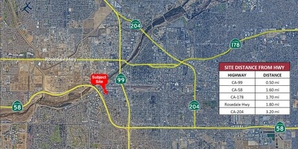 4450 California Ave, Bakersfield, CA - AERIAL  map view